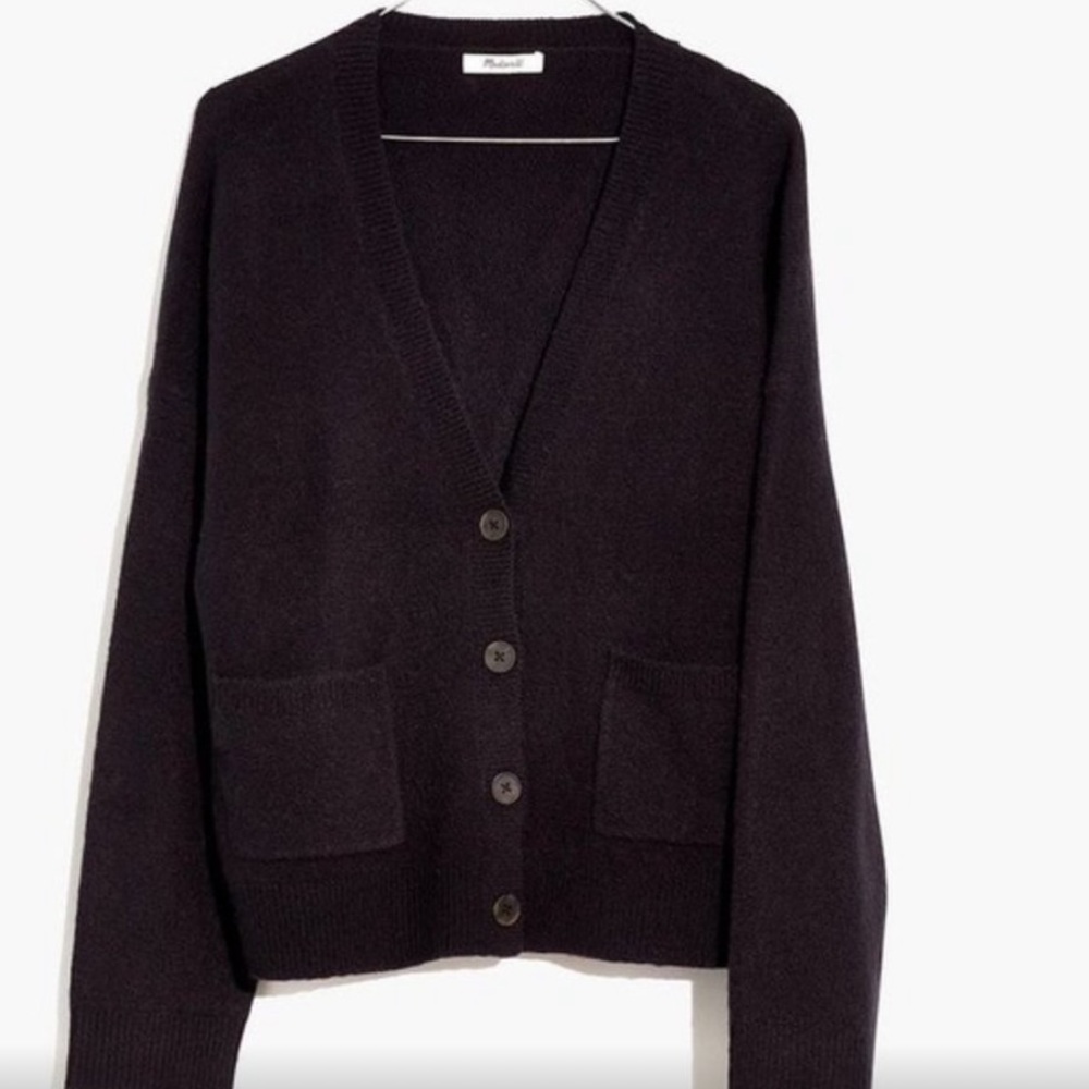 MADEWELL Black Kent Ex Boyfriend Cardigan Sweater
